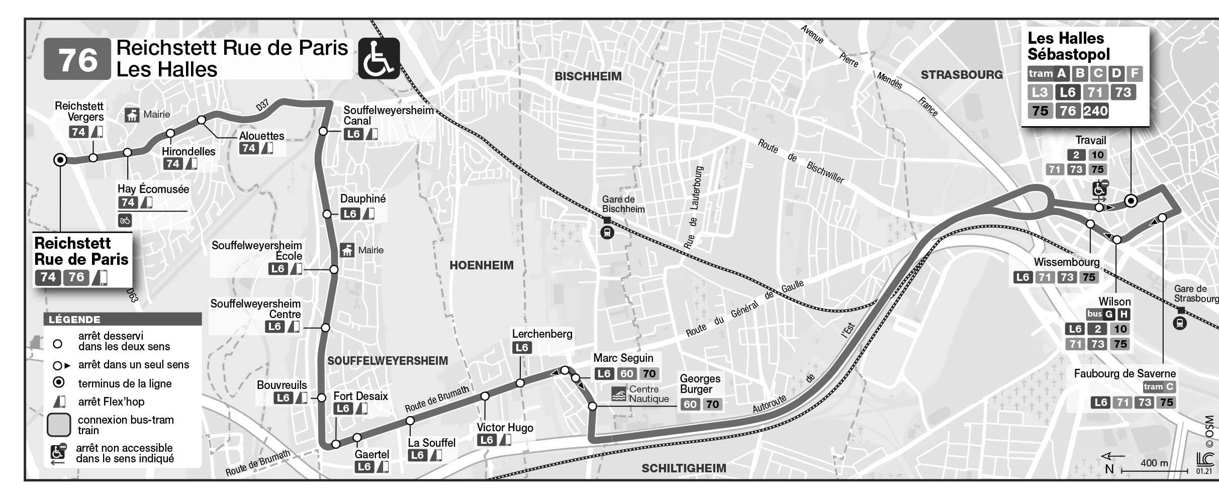 Plan de la ligne 76